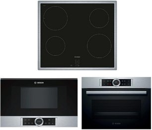 Bosch (духовой шкаф CBG675BS3 + варочная панель PUG64RAA5E + микроволновая печь BEL634GS1) фото в Челябинске Bosch (духовой шкаф CBG675BS3 + варочная панель PUG64RAA5E + микроволновая печь BEL634GS1) фото в Челябинске