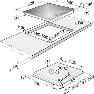 Независимая варочная панель Miele KM 3010 с витрины новая фото 4 в Челябинске