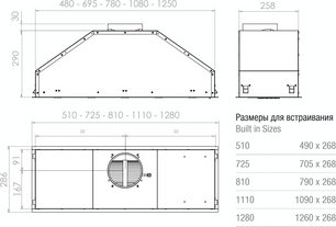 Встраиваемая вытяжка Pando GTI/510 NEGRO V.1050 ECO SEC PLUS фото 3 в Челябинске