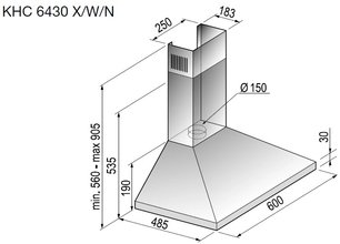 Вытяжка Кертинг KHC 6430 W фото 2 в Челябинске Вытяжка Korting KHC 6430 W фото 2 в Челябинске