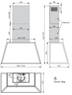 Вытяжка Фалмек TIME 85 pewter фото 3 в Челябинске Вытяжка Falmec TIME 85 pewter фото 3 в Челябинске