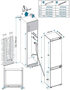 Встраиваемый холодильник Джекис JR BW1770 фото 3 в Челябинске Встраиваемый холодильник Jacky`s JR BW1770 фото 3 в Челябинске