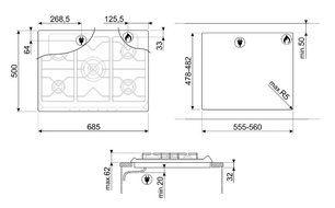 Варочная панель Smeg SR775BS1 фото 4 в Челябинске