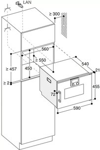 Комбинированный духовой шкаф-пароконвектомат Gaggenau BSP260111 фото 3 в Челябинске