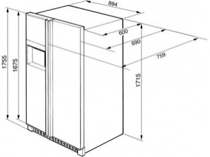 Холодильник Смег SS55PTE3 фото 4 в Челябинске Холодильник Smeg SS55PTE3 фото 4 в Челябинске