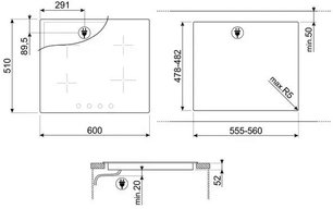 Варочная панель Smeg SI364BM фото 4 в Челябинске
