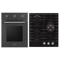 KRONA (духовой шкаф STRETTO 45 BL + варочная панель HAGEL 45 BL W)