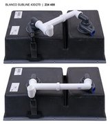 Мойка Blanco SUBLINE 430/270-U с отводной арматурой InFino® черный фото 3 в Челябинске