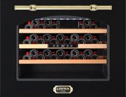 Встраиваемый винный шкаф Lofra ZBRNM24M/O CANTINA 24 NERO MAT OTTONE фото в Челябинске