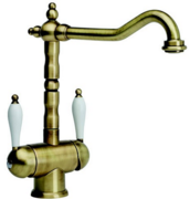 Смеситель Franke Old England бронза (с двумя ручками)