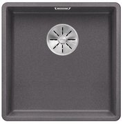 Мойка Blanco SUBLINE 400-F отводная арматура InFino® темная скала фото в Челябинске