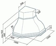 Вытяжка Falmec Iris Tulip ANG (600) S вишня