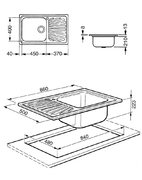 Мойка Smeg LGMR861 фото 3 в Челябинске