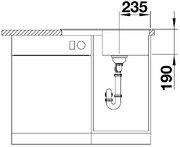Мойка BLANCO ZIA 45 S Compact Silgranit антрацит фото 4 в Челябинске