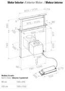 Встраиваемая в столешницу вытяжка Pando E-320/90 INOX CT V.1200 фото 4 в Челябинске