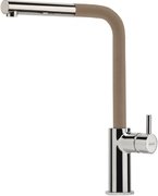 Смеситель Franke Neptune Style выдвижной шланг хром/миндаль