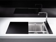 Мойка Blanco Statura 6-IF Crystal черное стекло нержавеющая сталь фото 2 в Челябинске