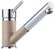 Смеситель Franke Sinta выдвижной шланг хром/миндаль