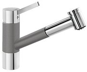 Смеситель Blanco Tivo-S chrome/Silgranit темная скала фото в Челябинске