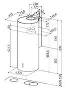 Вытяжка Faber CYLINDRA/2 EV8 2EL XH890 фото 4 в Челябинске