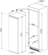 Встраиваемый холодильник Smeg S8L1721F фото 2 в Челябинске