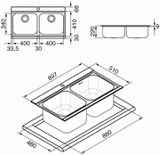 Мойка Smeg LI92SG фото 3 в Челябинске