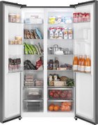 Отдельностоящий холодильник с инвертором и подачей воды Weissgauff WSBS 590 Inverter NoFrost Water Dispenser Grey фото 3 в Челябинске