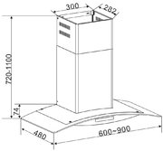 Вытяжка Korting KHC 6672 X фото 2 в Челябинске