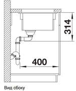 Мойка Blanco ETAGON 500-U SILGRANIT PuraDur темная скала фото 3 в Челябинске