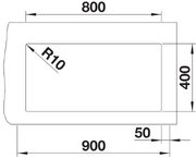 Мойка BLANCO SUBLINE 800-U Silgranit черный фото 4 в Челябинске