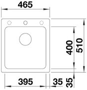 Мойка BLANCO NAYA 45 Silgranit антрацит фото 2 в Челябинске