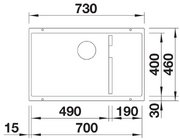 Мойка BLANCO SUBLINE 700-U Level Silgranit черный фото 3 в Челябинске