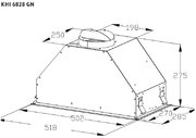 Встраиваемая вытяжка Korting KHI 6828 GN фото 3 в Челябинске