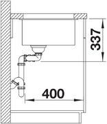 Мойка BLANCO SUBLINE 480/320-U Silgranit черный фото 4 в Челябинске