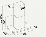 Вытяжка Falmec Lumina 90 Glass Black island (NRS) фото 2 в Челябинске