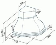 Вытяжка Falmec Iris Tulip ANG (600) S орех