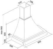 Вытяжка Falmec Ninfea Gardenia 90 (600) S орех фото 3 в Челябинске