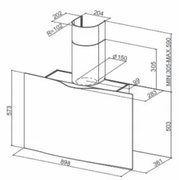 Вытяжка Faber VEIL BK A90 фото 3 в Челябинске