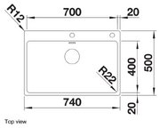 Мойка BLANCO ANDANO 700-IF/A нержавеющая сталь, клапан-автомат фото 3 в Челябинске