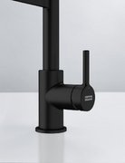 Смеситель Franke Lina Semi-pro с выдвижным шлангом черный матовый фото 3 в Челябинске