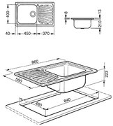 Мойка Smeg LGR861 фото 2 в Челябинске
