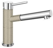 Смеситель Blanco Alta-S compact chrome/Silgranit песочный фото в Челябинске
