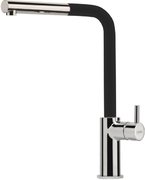 Смеситель Franke Neptune Style выдвижной шланг хром/оникс фото в Челябинске