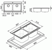 Мойка Smeg LI92B фото 3 в Челябинске