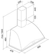Вытяжка Falmec Ginevra Tile 90 (600) S фото 4 в Челябинске