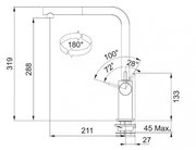 Смеситель Franke Neptune Style выдвижной шланг хром/белый фото 2 в Челябинске