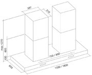 Вытяжка Falmec Horizon isola 180 ix (2x800) фото 3 в Челябинске