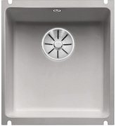 Мойка Blanco SUBLINE 375-U керамика отводная арматура InFino® серый алюминий фото в Челябинске