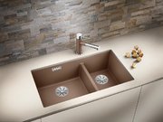 Мойка Blanco SUBLINE 430/270-U с отводной арматурой InFino® черный фото 2 в Челябинске