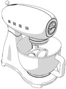 Планетарный миксер Smeg SMF02PBEU фото 4 в Челябинске